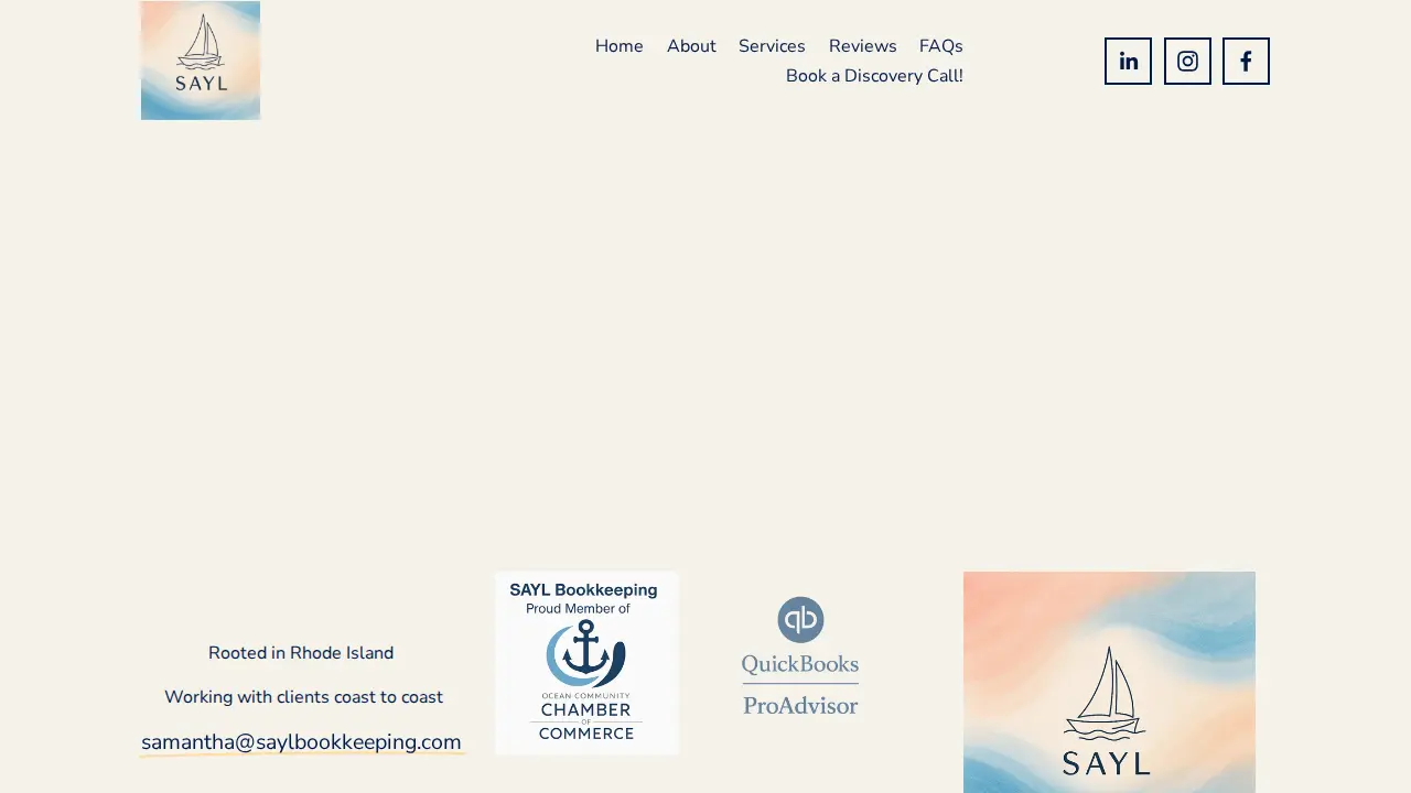 SAYL Bookkeeping & Accounting page