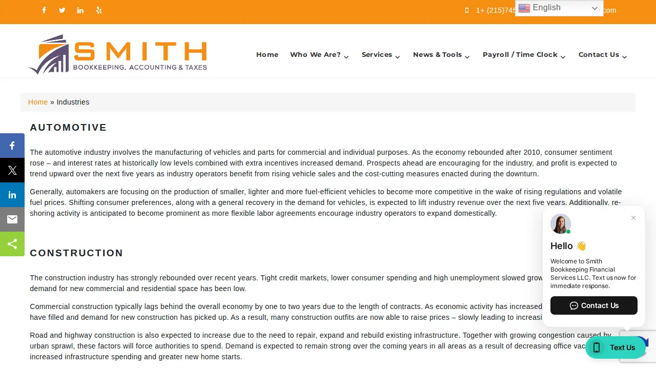 Smith Bookkeeping Financial Services LLC page