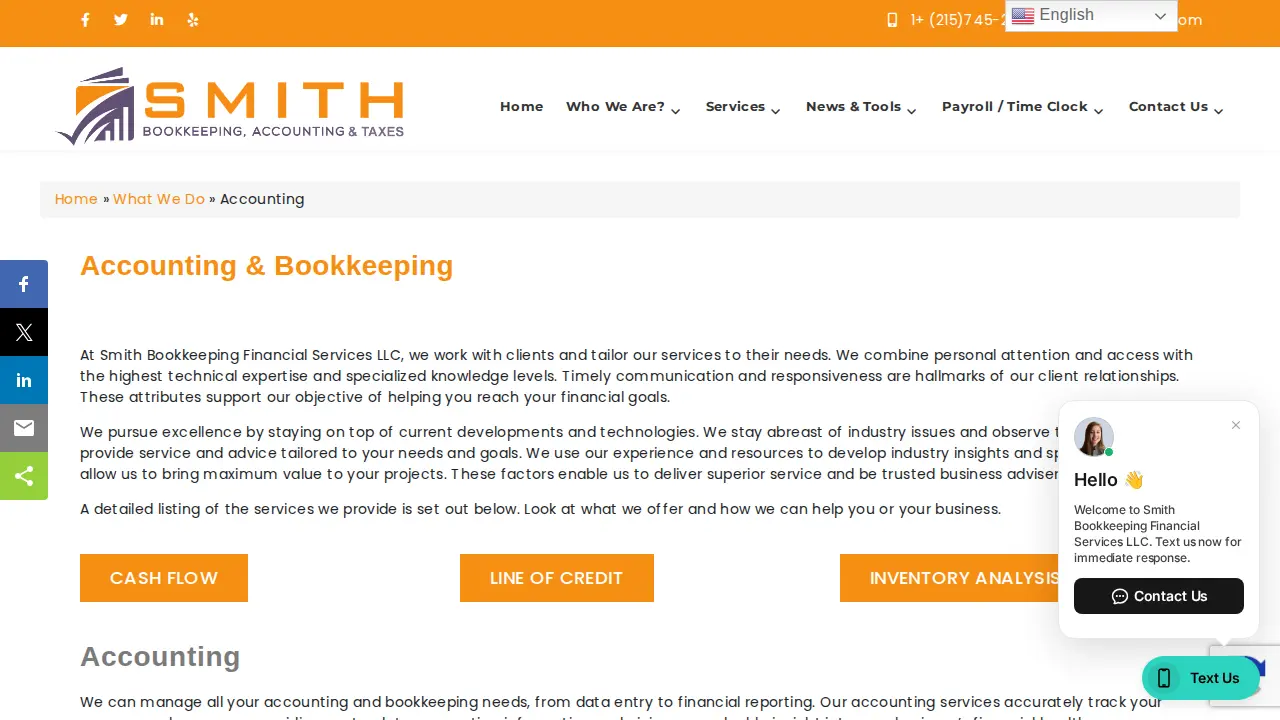 Smith Bookkeeping Financial Services LLC page