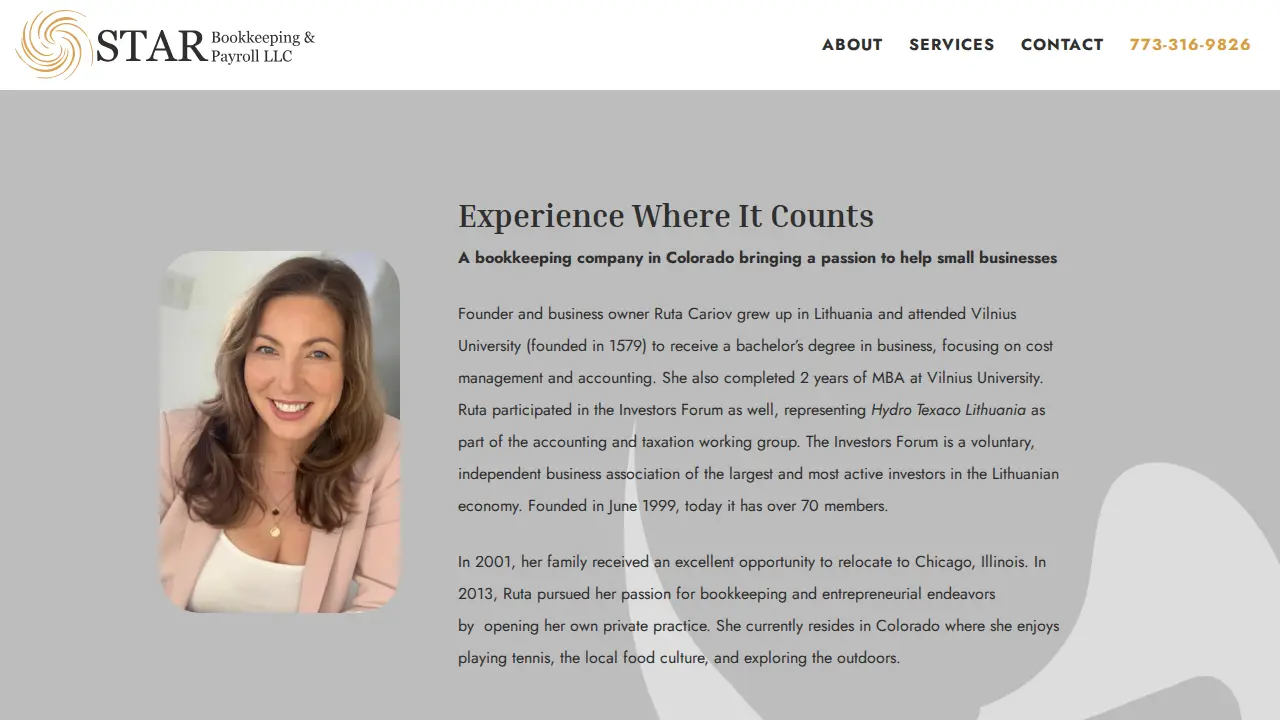STAR Bookkeeping & Payroll page