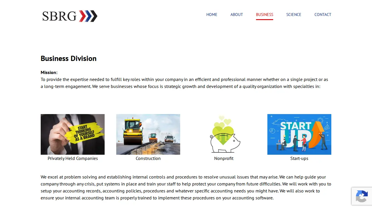 Sbrg, Inc. page