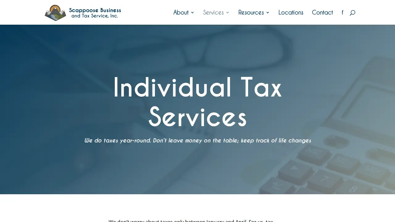 Scappoose Business & Tax Services page