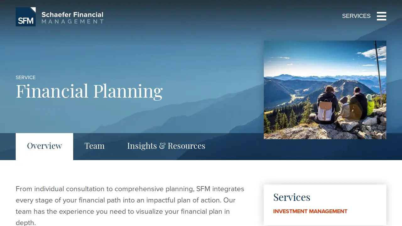 Schaefer Financial Management page