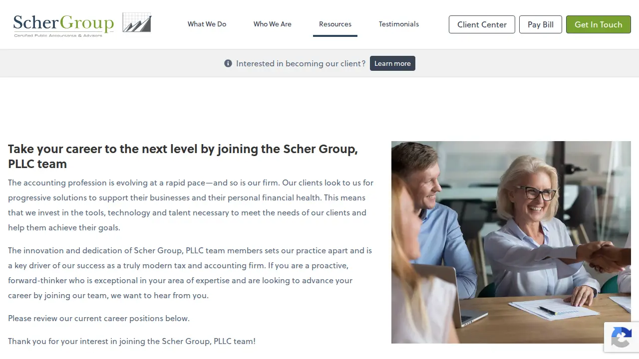 Scher Group CPA page