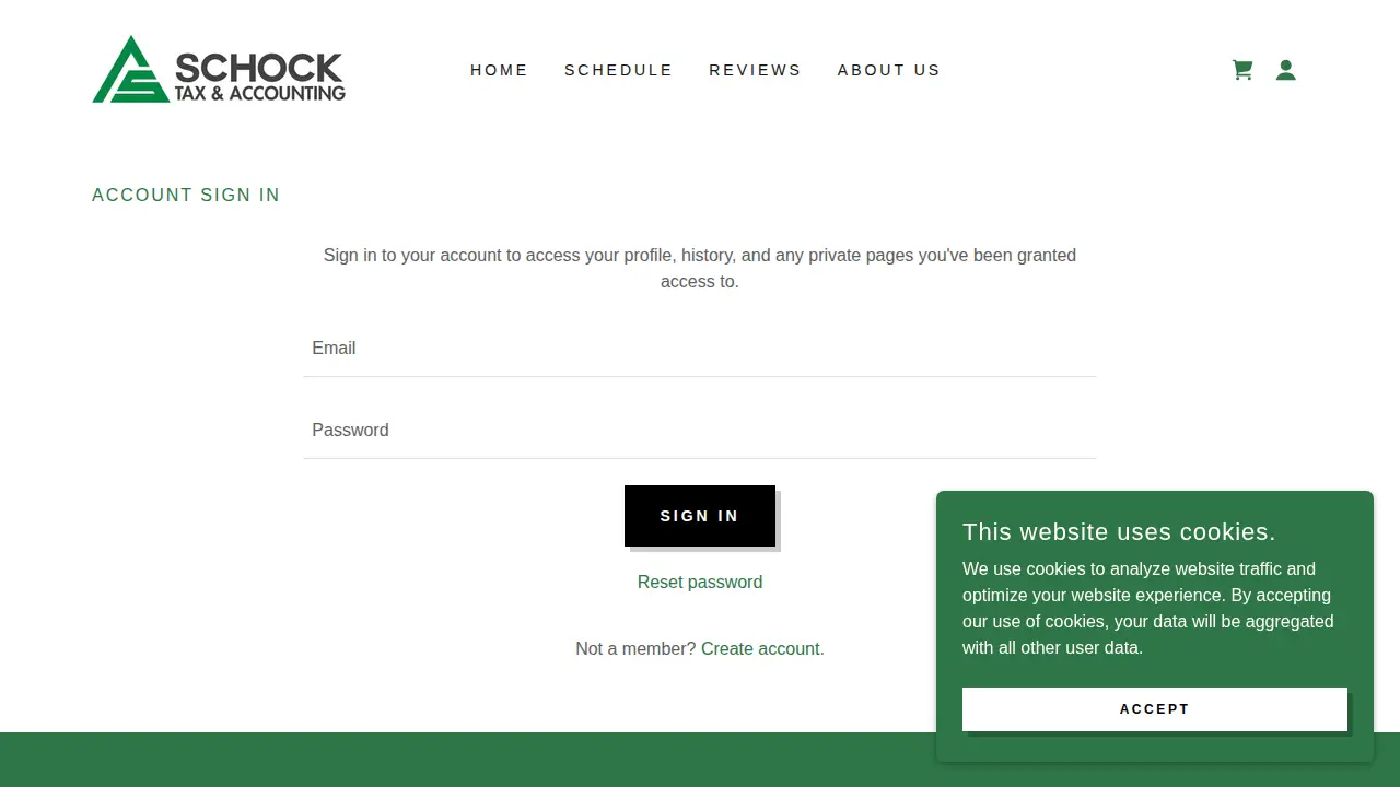 Schock Tax & Accounting page
