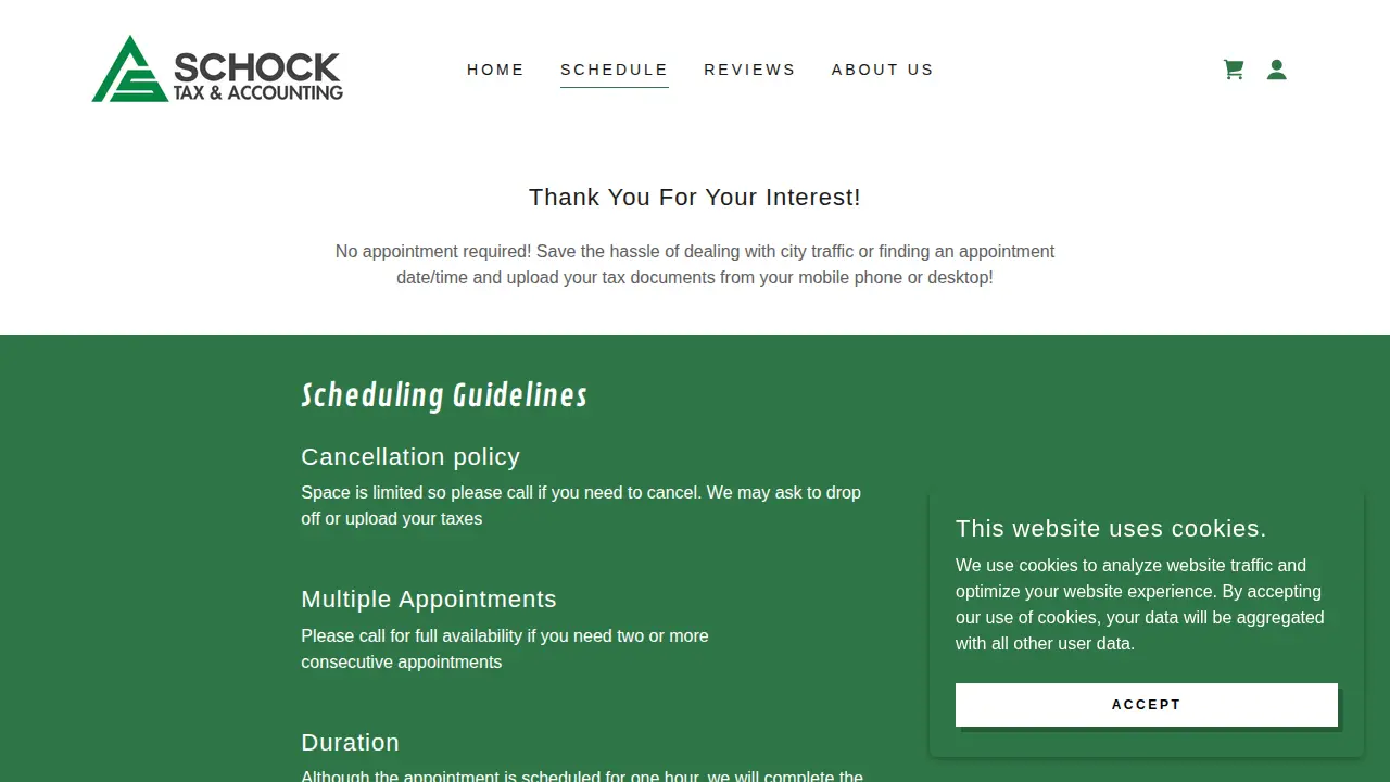 Schock Tax & Accounting page
