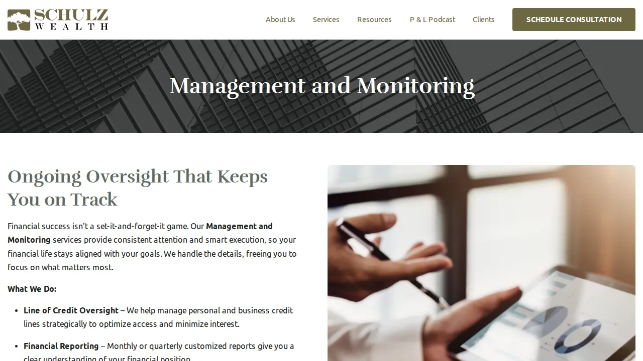 Schulz Wealth, Rob Schulz, CFP®, Austin Smith, CFA, CFP® page