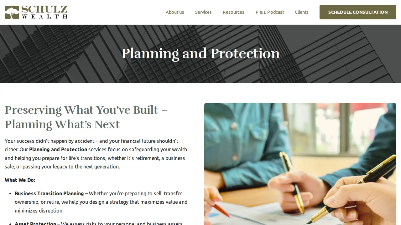 Schulz Wealth, Rob Schulz, CFP®, Austin Smith, CFA, CFP® page