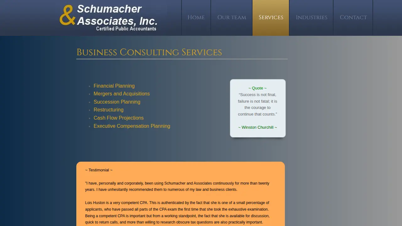 Schumacher & Associates, Inc. page