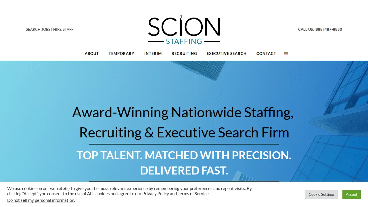 Scion Staffing page
