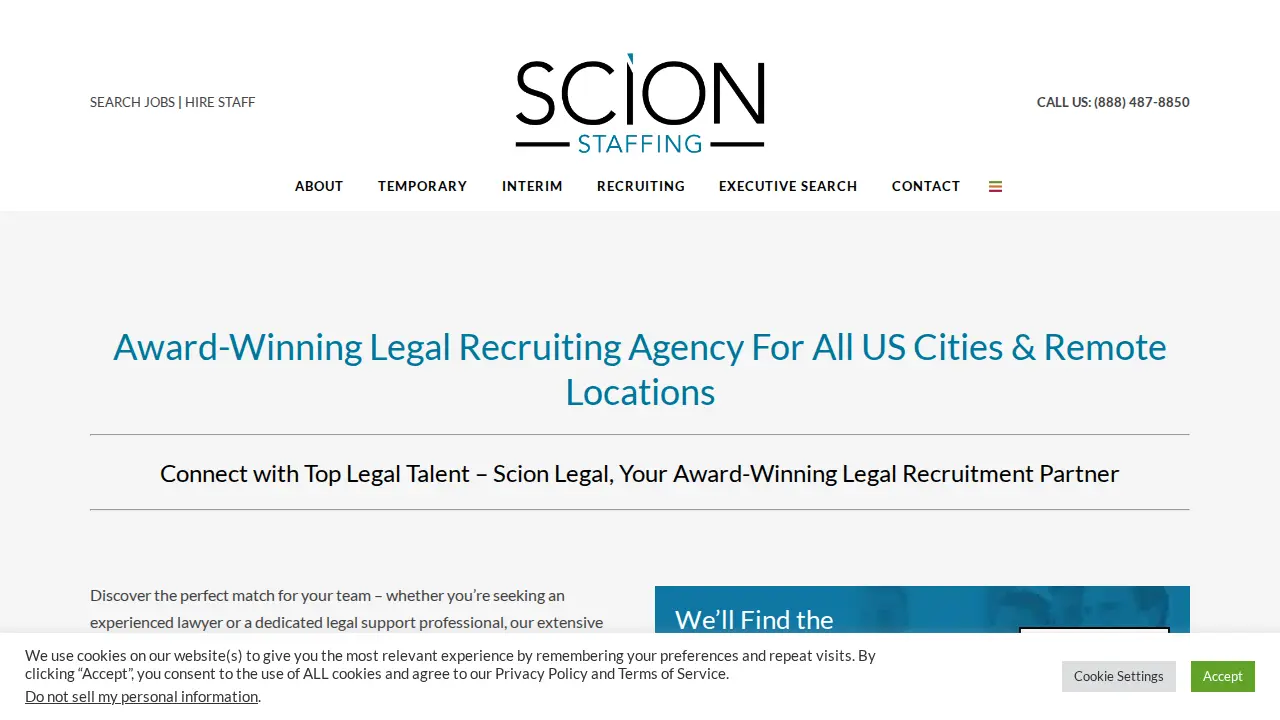 Scion Staffing page