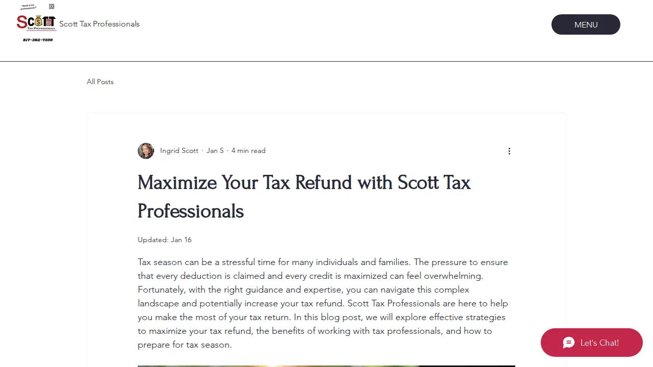 Scott Tax Professionals page