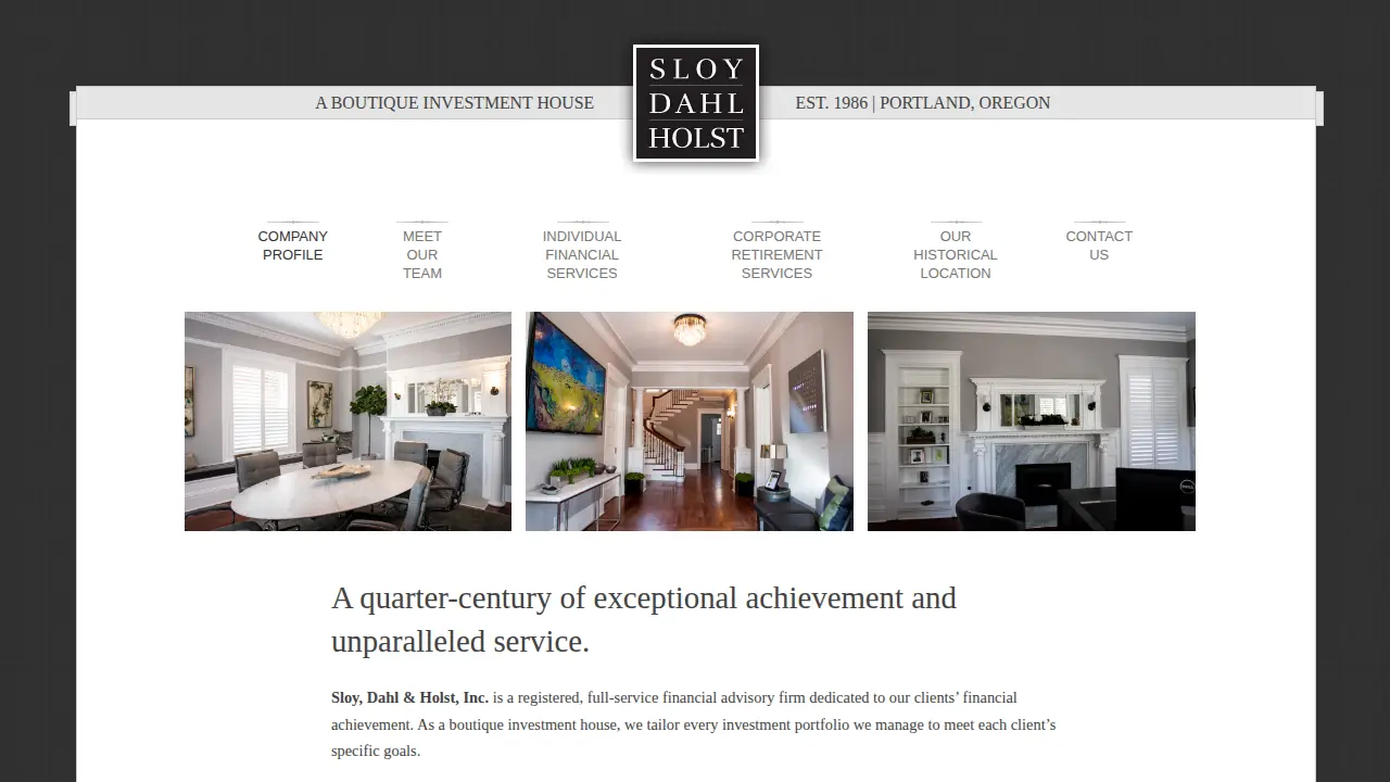 Sloy Dahl & Holst Inc page