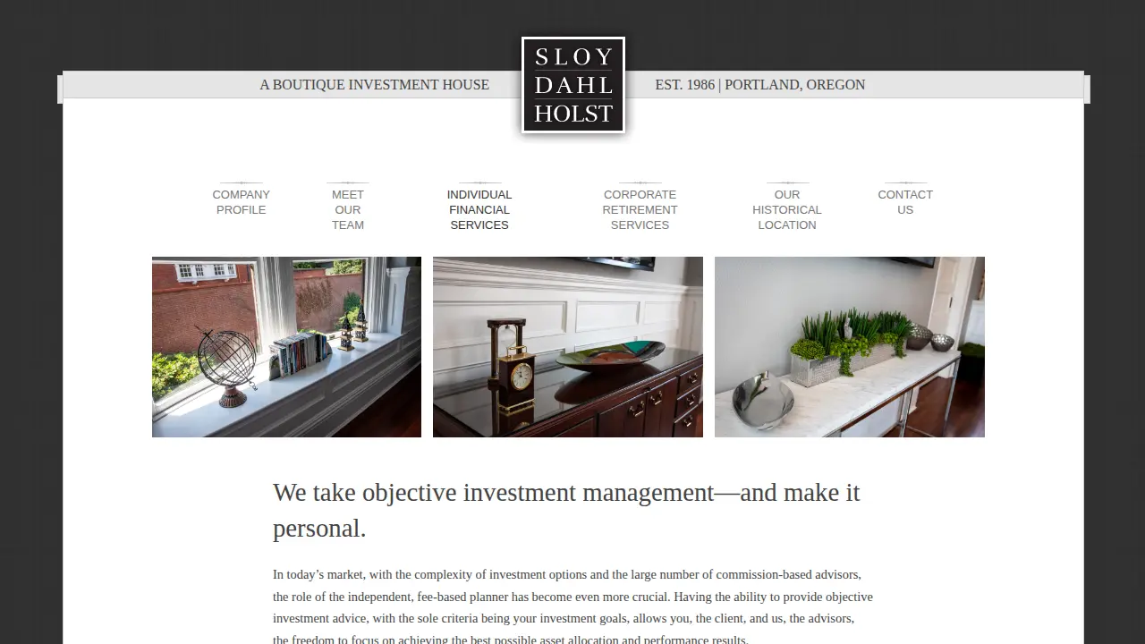Sloy Dahl & Holst Inc page