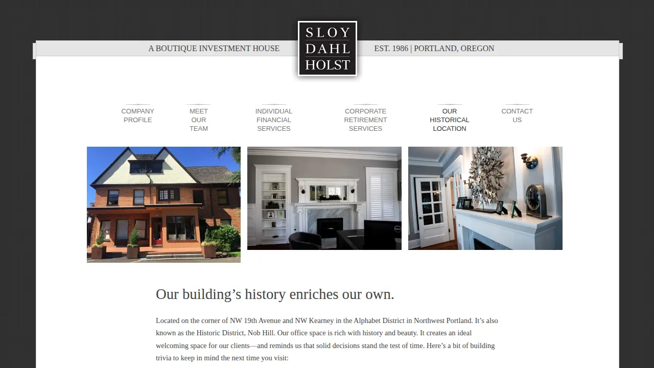 Sloy Dahl & Holst Inc page