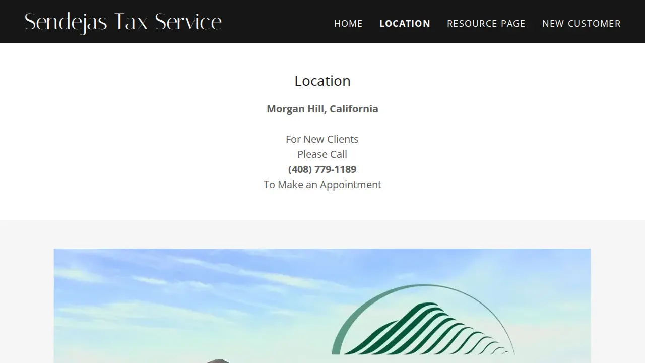Sendejas Tax Service page