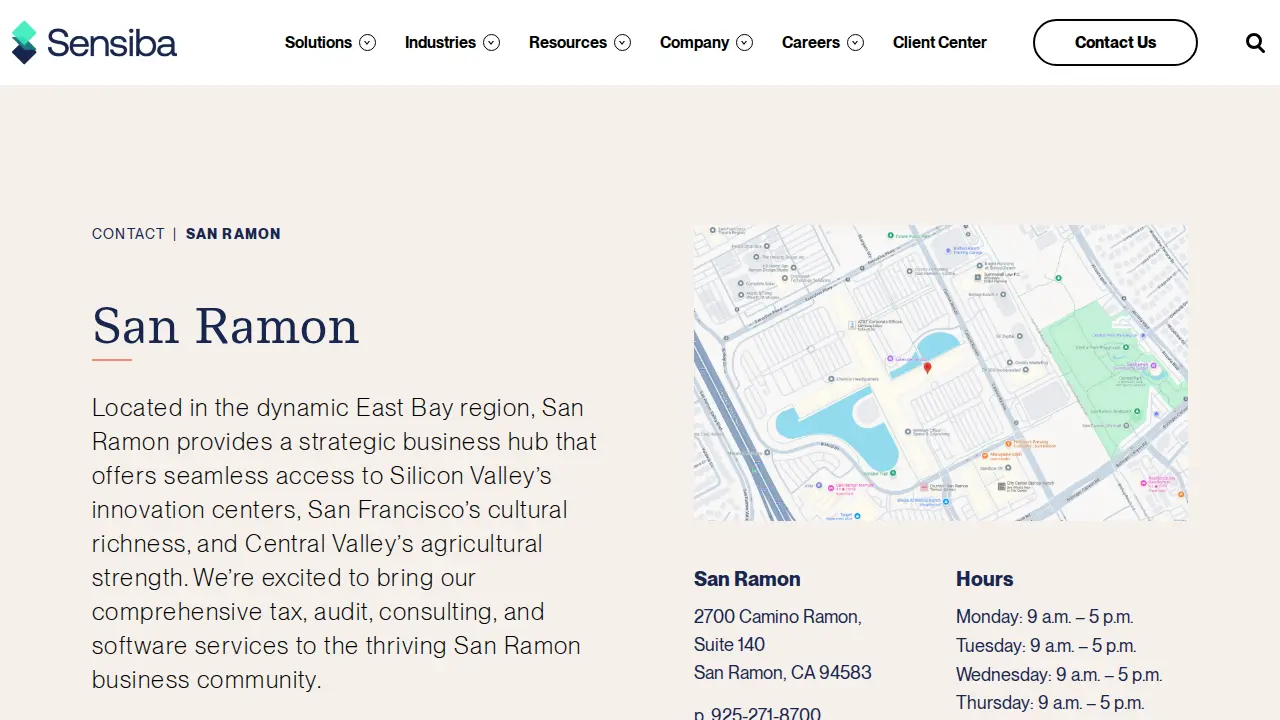 Sensiba LLP page