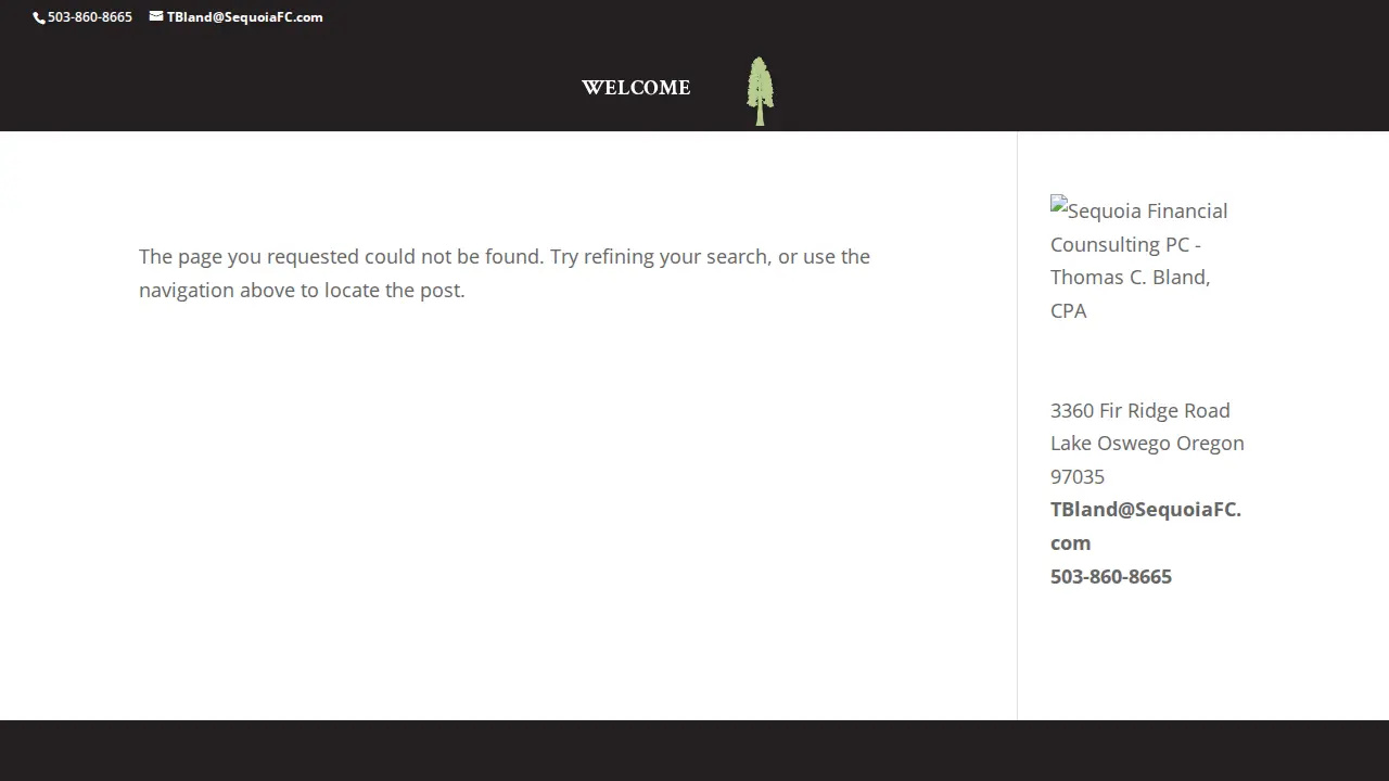 Sequoia Financial Consulting PC page