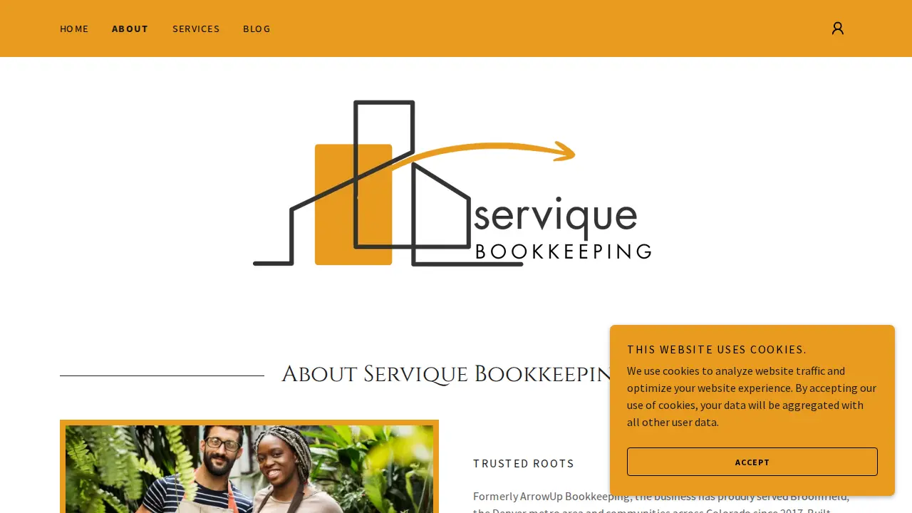 Servique Bookkeeping page