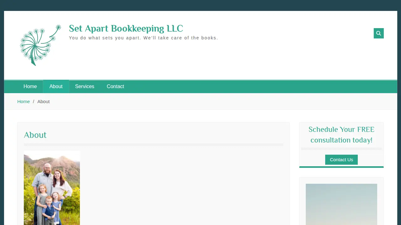 Set Apart Bookkeeping LLC page