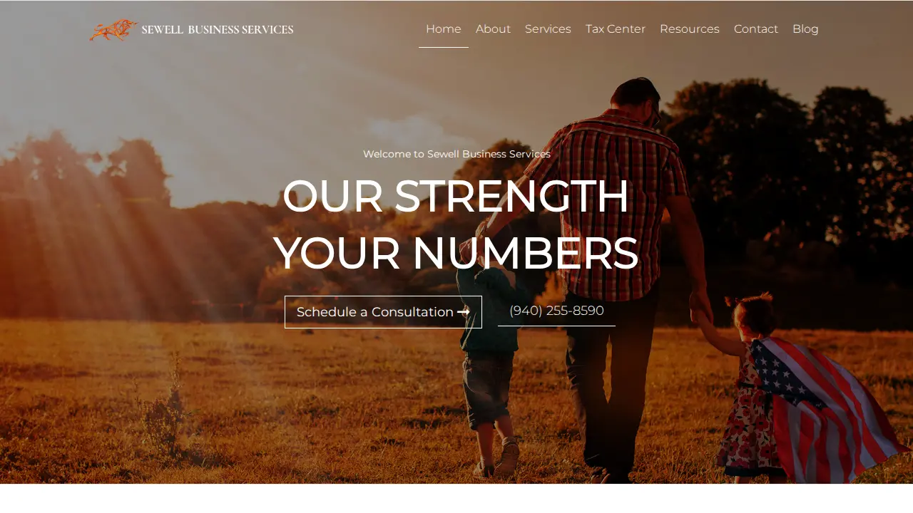 Sewell Business Services page