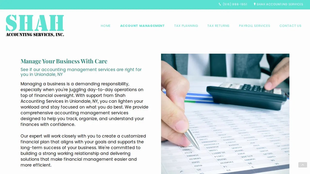 Shah Accounting Services Inc page
