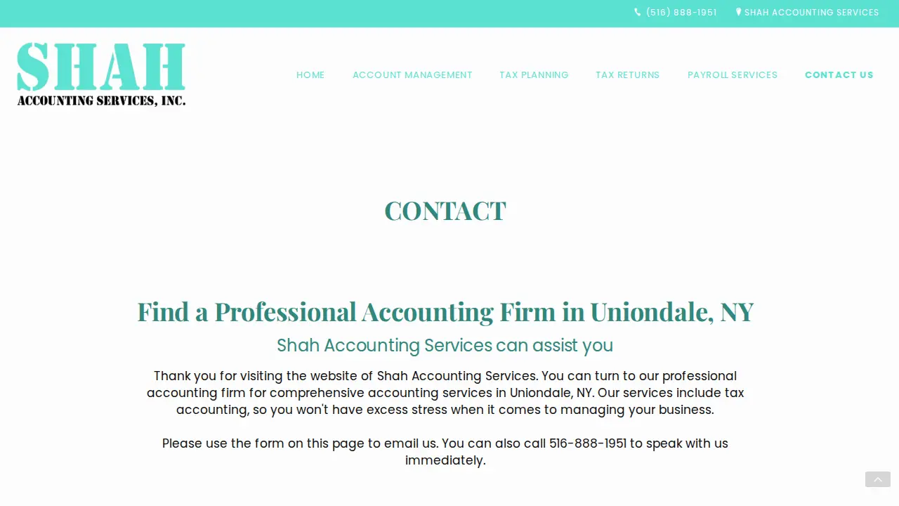 Shah Accounting Services Inc page