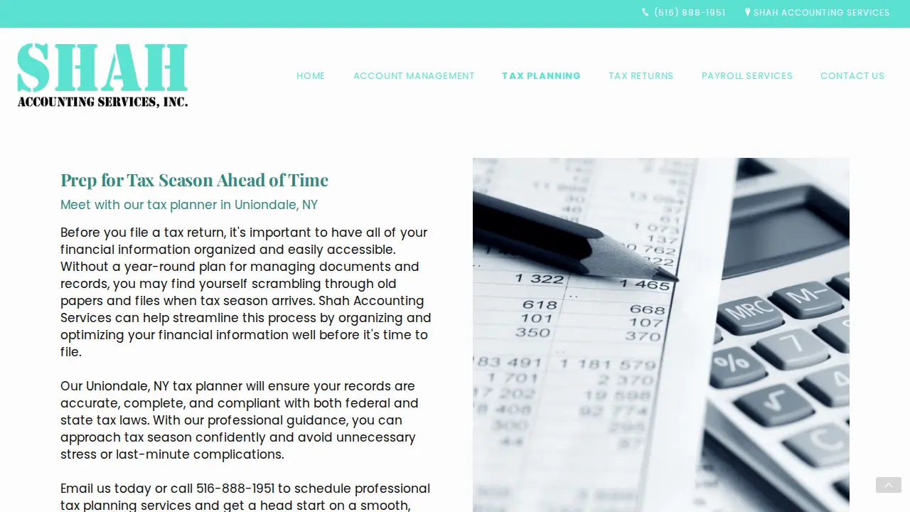 Shah Accounting Services Inc page