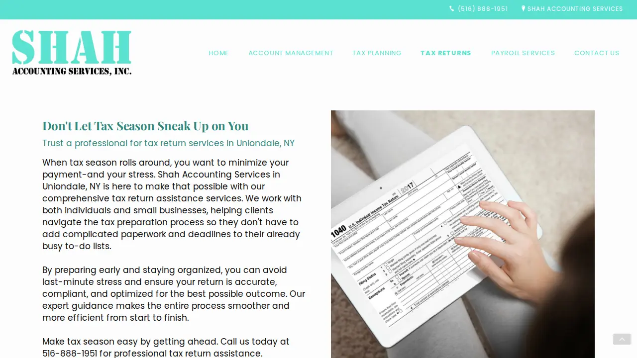Shah Accounting Services Inc page