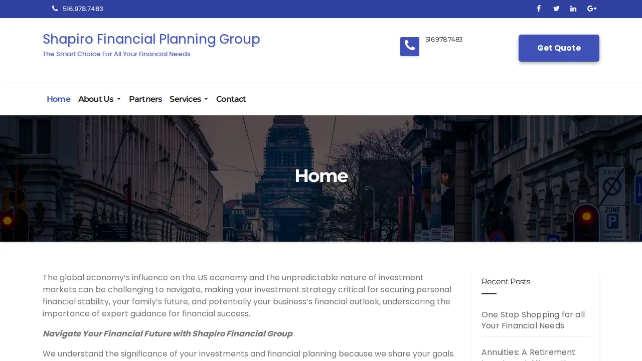 Shapiro Financial Planning Group page