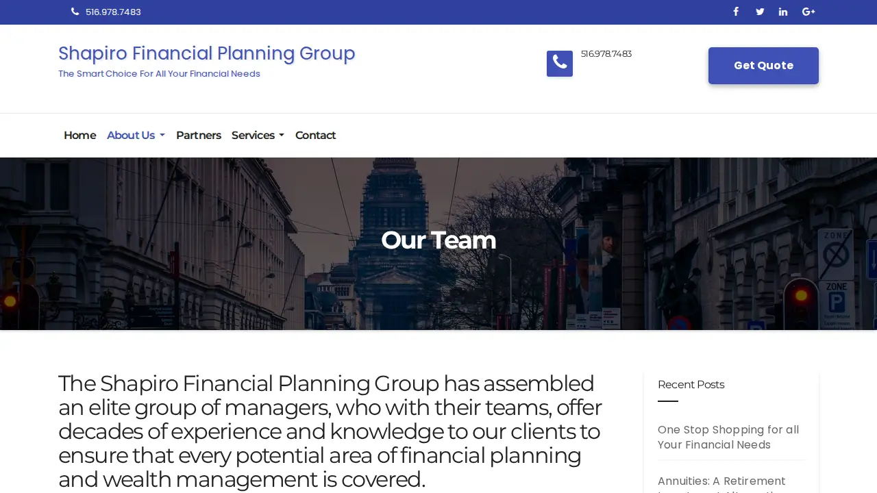 Shapiro Financial Planning Group page
