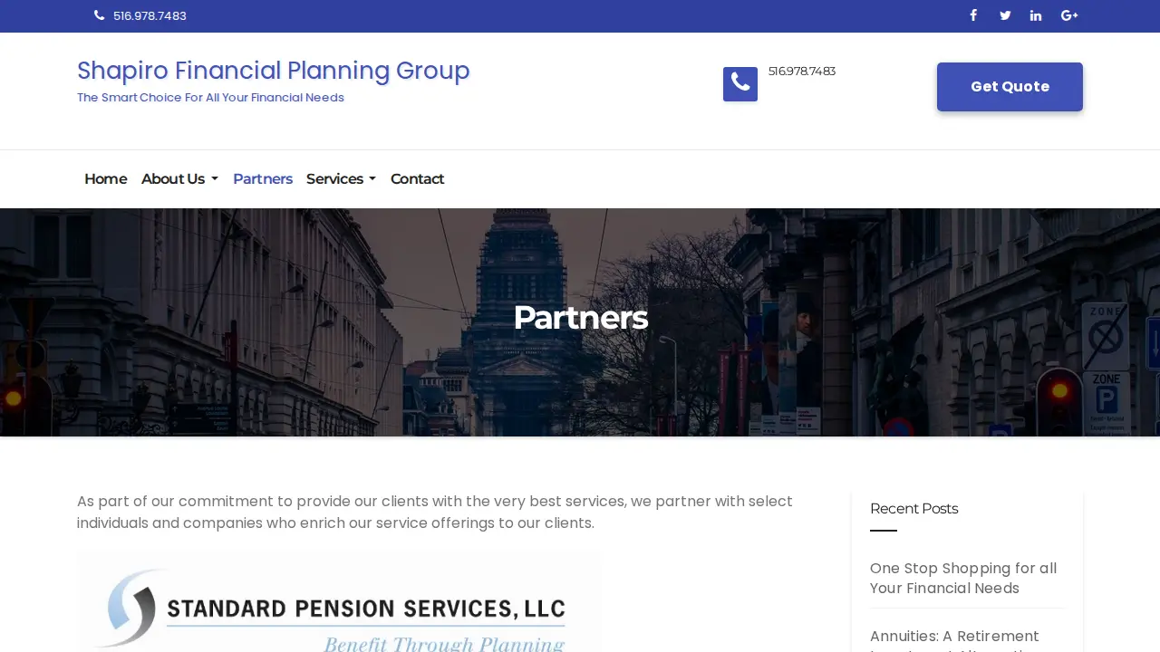 Shapiro Financial Planning Group page