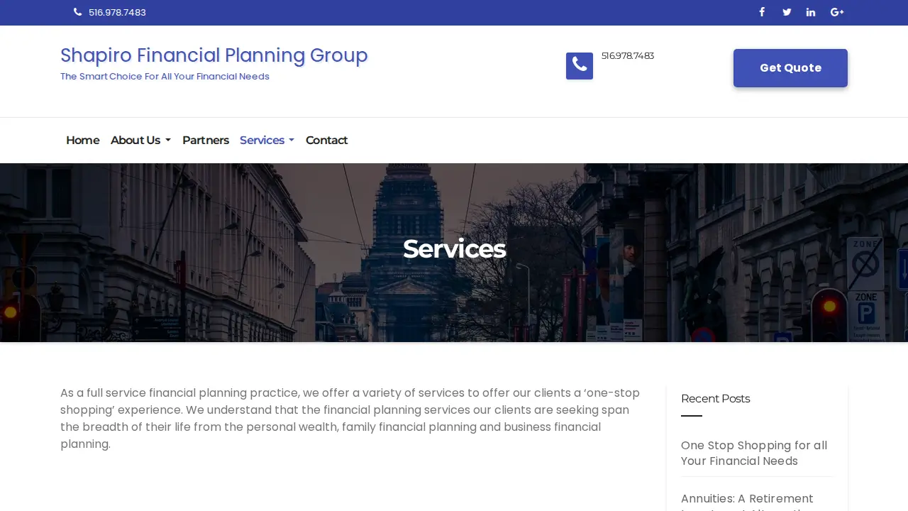 Shapiro Financial Planning Group page