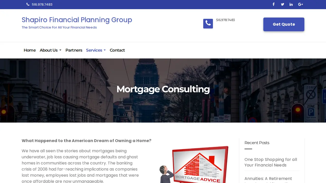 Shapiro Financial Planning Group page