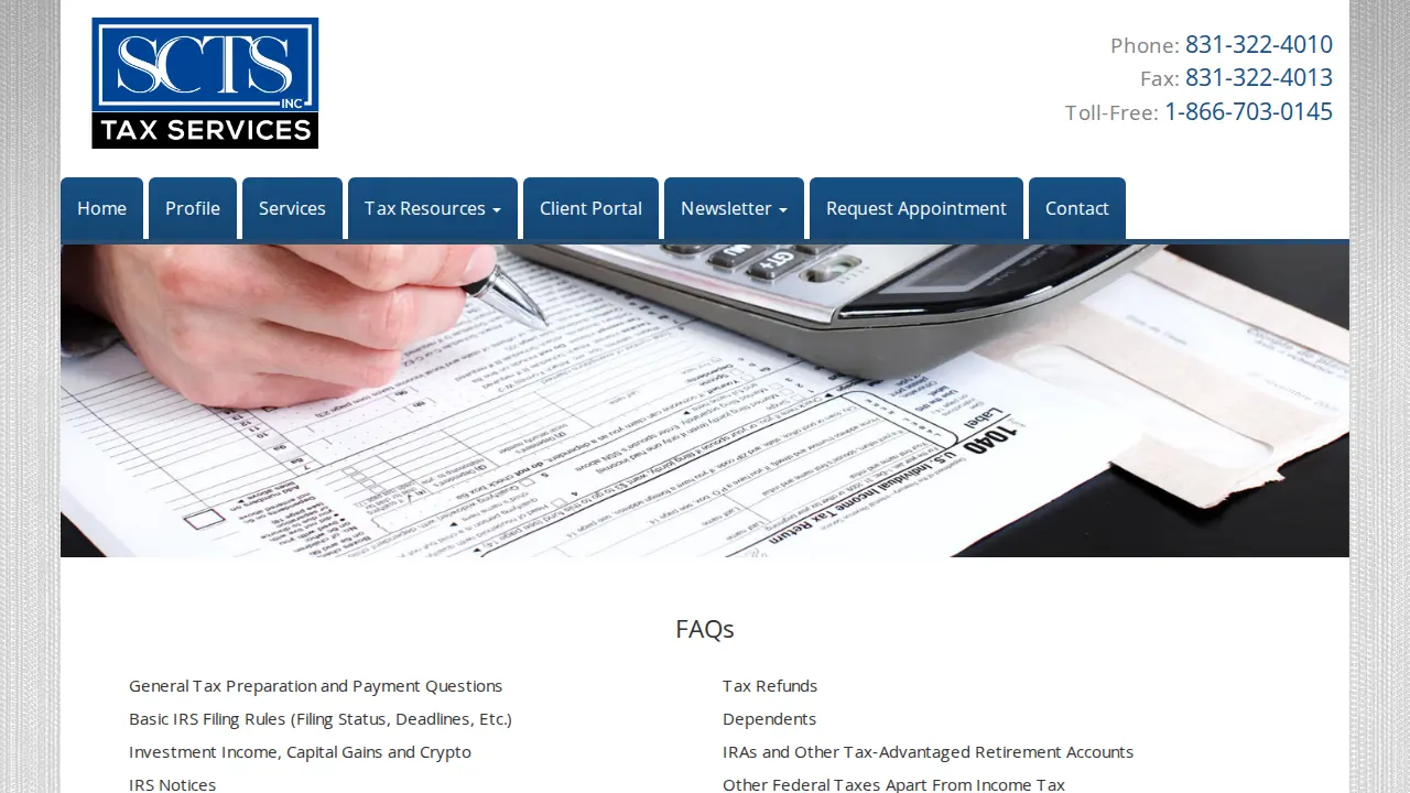Shary Carvalho Tax Services page