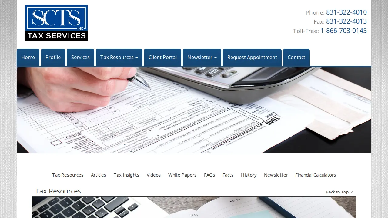 Shary Carvalho Tax Services page