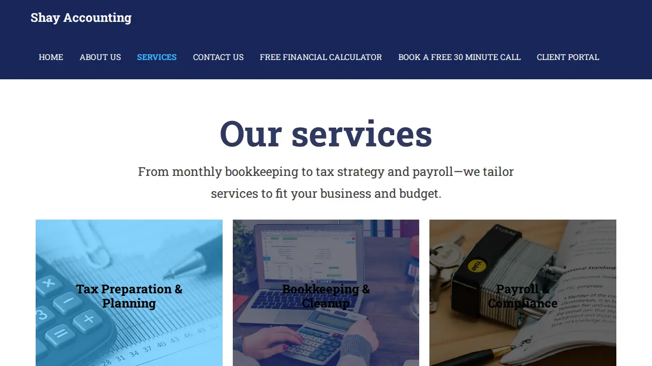 Shay Accounting page
