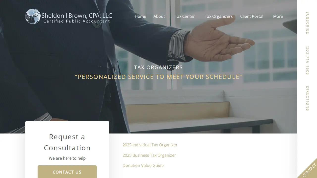 Sheldon Brown, CPA, LLC page