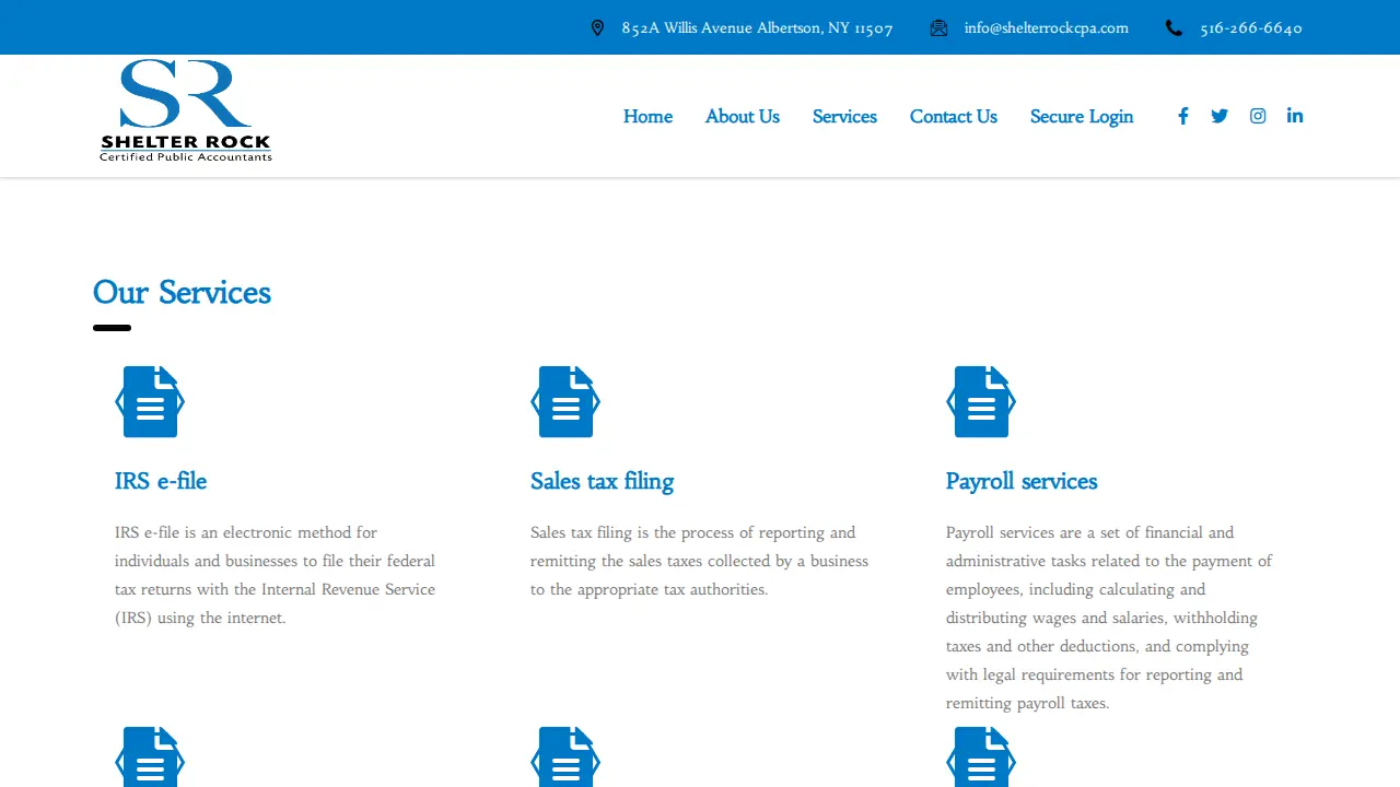 Shelter Rock Certified Public Accountants PLLC page