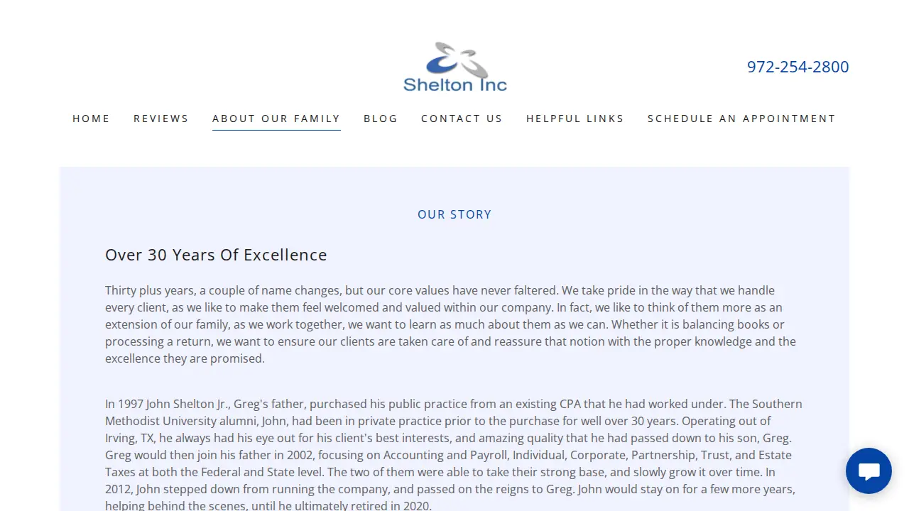 Shelton Inc. page