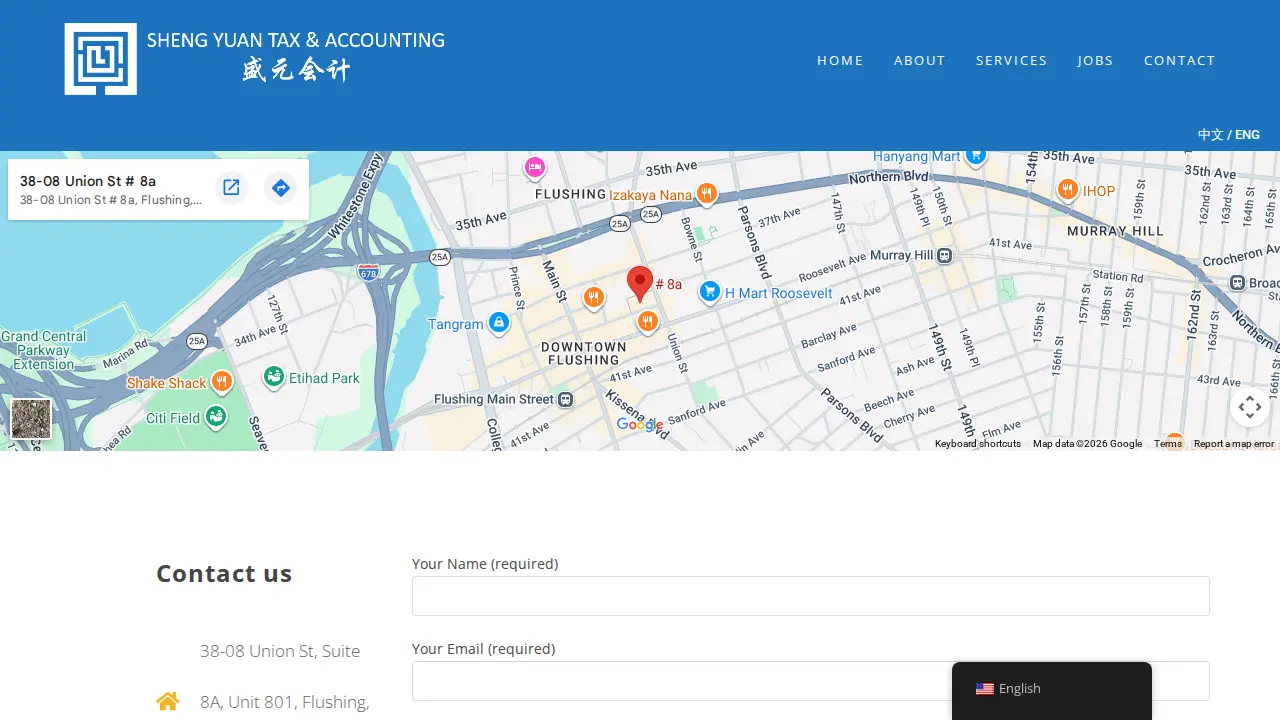 Sheng Yuan Tax & Accounting Service Corp page