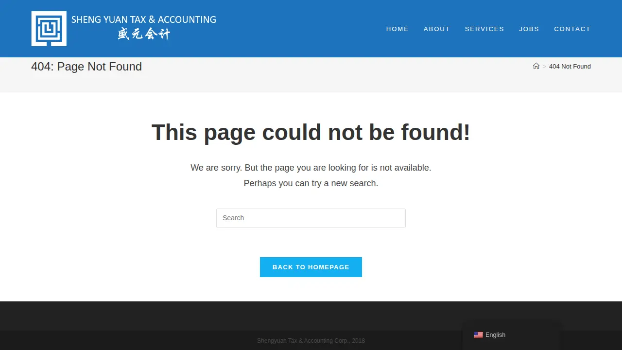Sheng Yuan Tax & Accounting Service Corp page