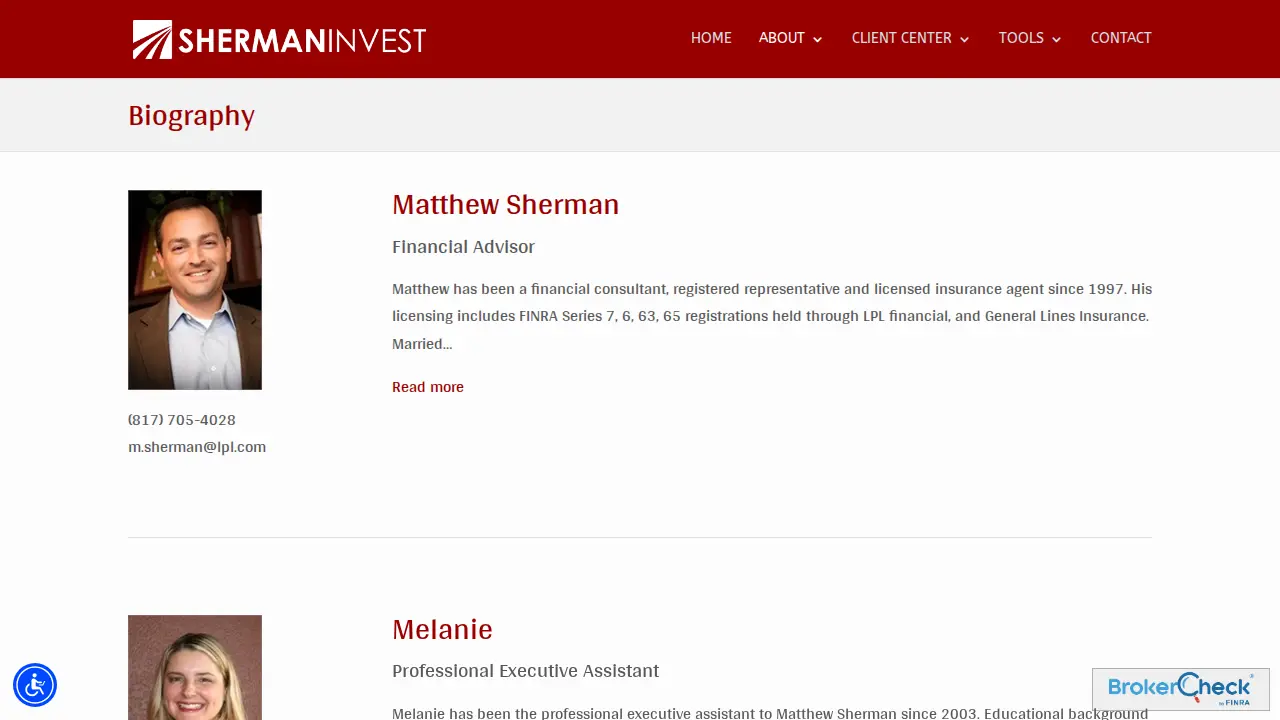Matthew S. Sherman page