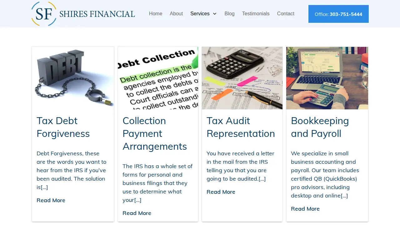 Shires Financial Group Inc page