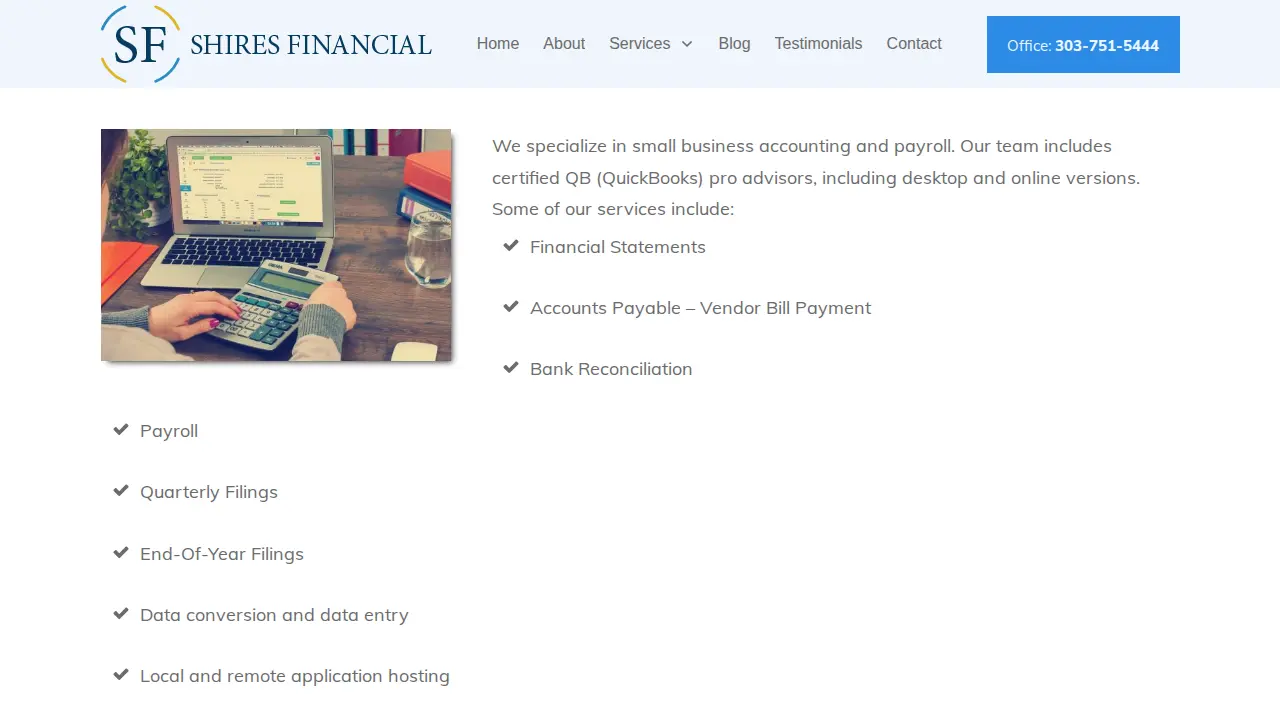 Shires Financial Group Inc page