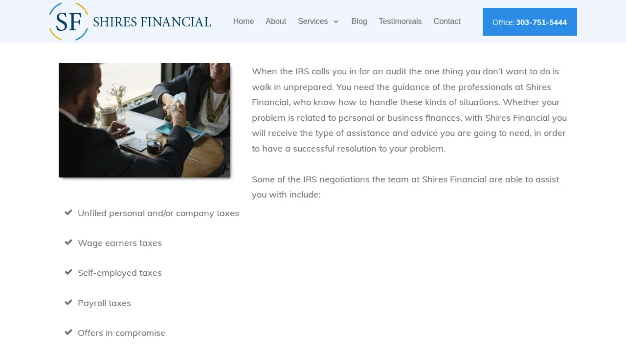 Shires Financial Group Inc page