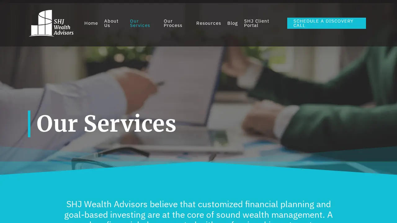 SHJ Wealth Advisors page