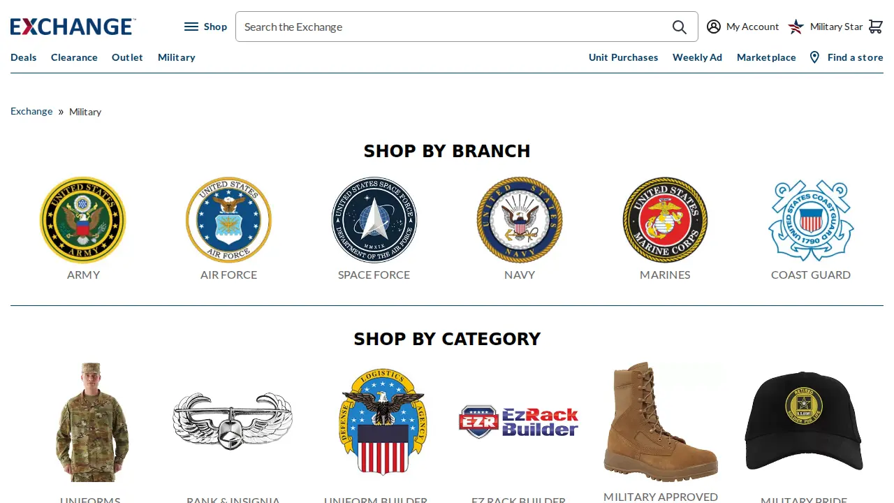 Exchange page