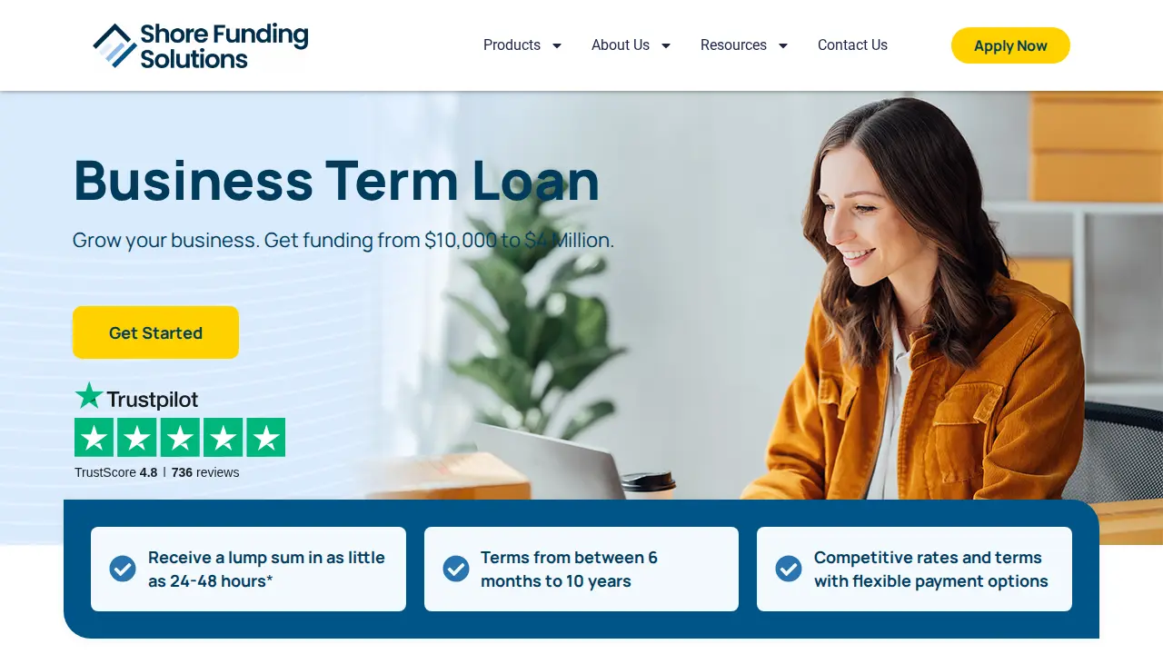 Shore Funding Solutions page