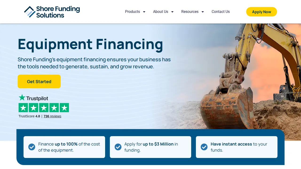 Shore Funding Solutions page